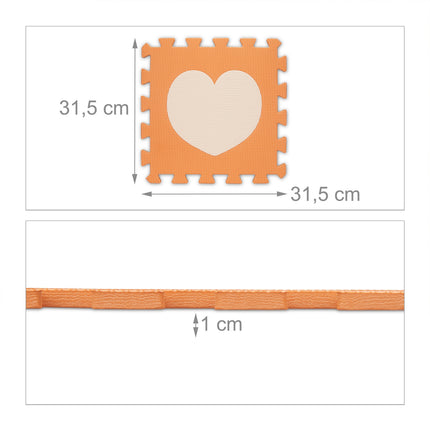 18-piece puzzle mat heart
