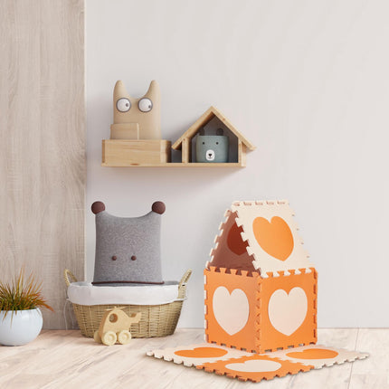 18-piece puzzle mat heart