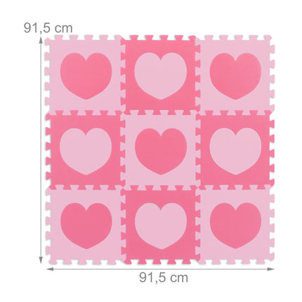 18-piece puzzle mat heart