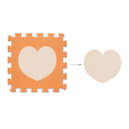 18-piece puzzle mat heart
