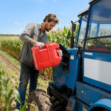 19L Fuel Container 2-Pack, Spout, Leak-Proof, Red