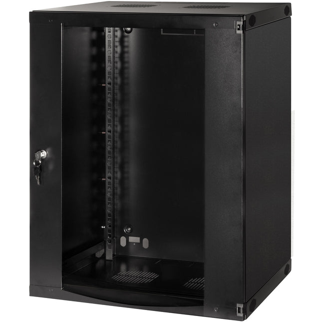 19" Wall cabinet/server cabinet U15 540 x 450 x 725 mm Unassembled Black