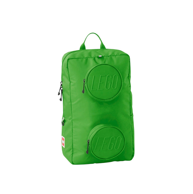 1x2 LEGO Brick Backpack, Bright Green Color