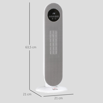 2000W Ceramic Heater with Remote, Oscillation, Timer