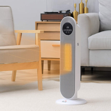 2000W Ceramic Heater with Remote, Oscillation, Timer