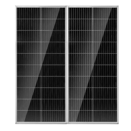 200W Monocrystalline Solar Panel Kit, 12V, 2 Panels, Controller