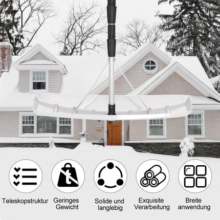 201-630 cm aluminum snow shovel with rubber lip snow clearer for roof