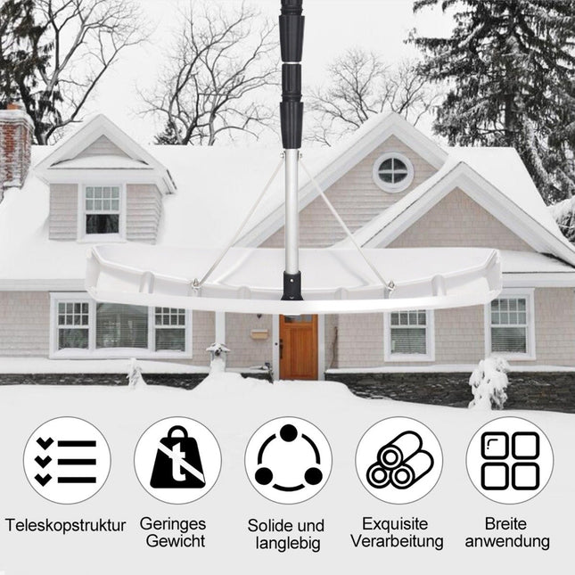 201-630 cm aluminum snow shovel with rubber lip snow clearer for roof