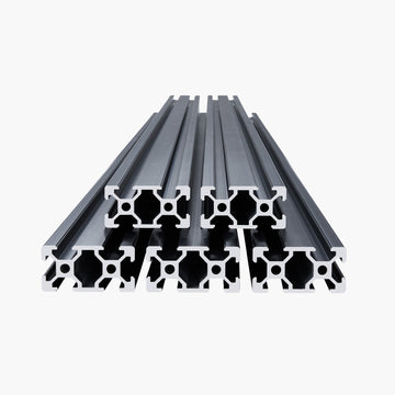 2040 T-Slot Aluminum Extrusion, 1500mm, 5-Pack, Black