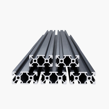2040 T-Slot Aluminum Extrusion, 5 Pack 2000mm Black