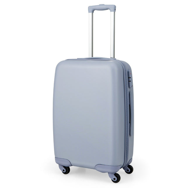 20” Carry-on Travel Suitcase with Spinner Wheels & TSA Lock PC Hard Case with Sticker 38 x 22 x 57 cm Blue