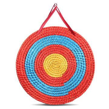 20-Inch 3-Layer Straw Round Archery Target With Handle