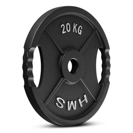 20 Kg Olympic Weight Plate, Black Cast Iron