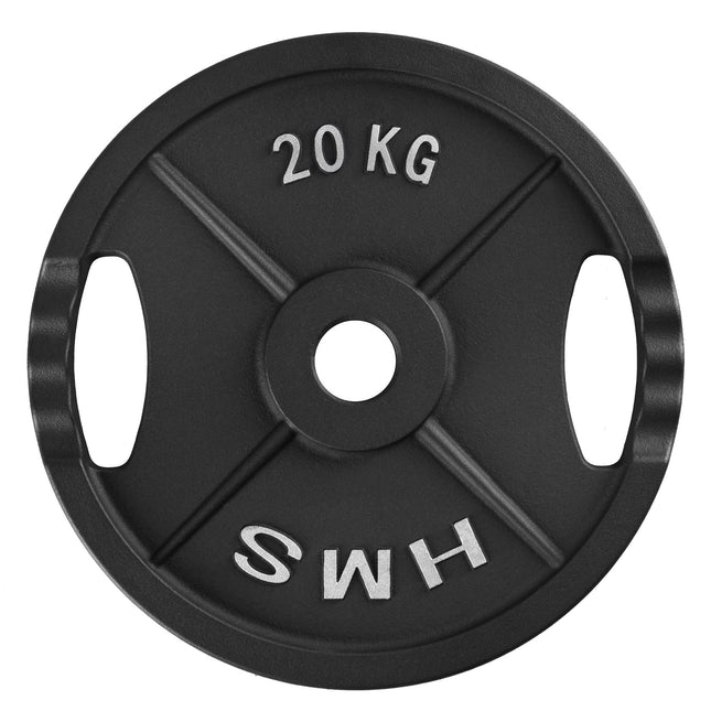 20 Kg Olympic Weight Plate, Black Cast Iron