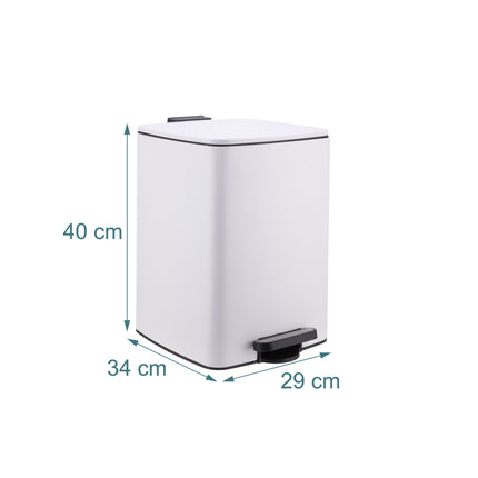 20L Kitchen Pedal Bin with Soft-Close Lid