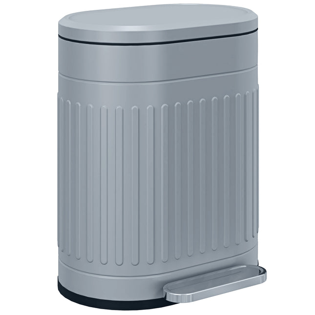 Metalen pedaalemmer van 20 liter, met soft-close systeem en uitneembare binnenbak.