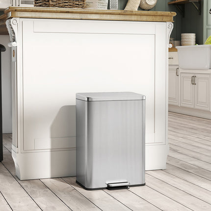 20L Pedal Bin with Soft-Close Lid, Removable Inner Bucket