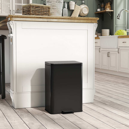 20L Soft-Close Pedal Bin with Removable Inner Bucket, Black