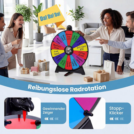 20" Spin Wheel with Blackboard Marker, Multicolor