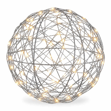 20 cm Silver LED Decorative Light Globe