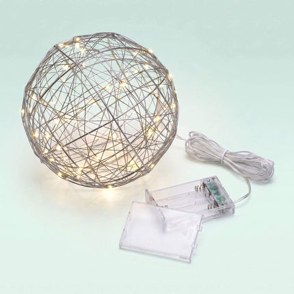 20 cm Silver LED Decorative Light Globe