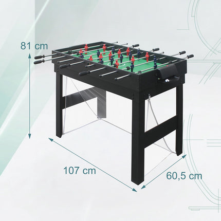 20-in-1 Multi-Game Table Set – Black, MDF, 81x107x60.5 cm