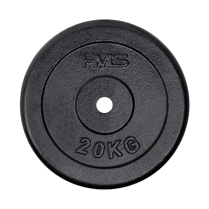 20 kg Black Weight Plate for Strength Training
