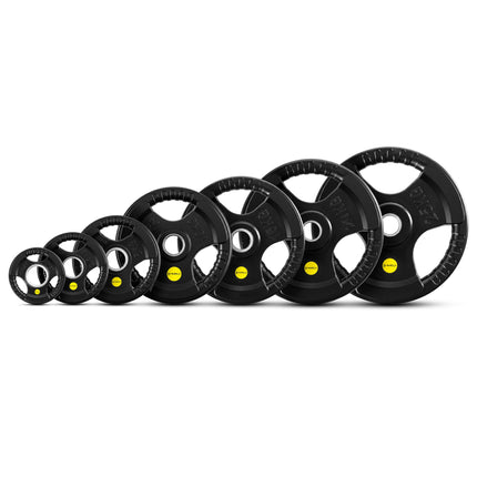 20 kg Rubber-Coated Olympic Weight Plate with Tri-Grip