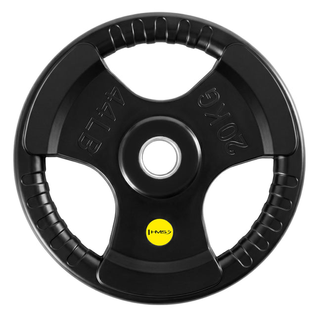 20 kg Rubber-Coated Olympic Weight Plate with Tri-Grip