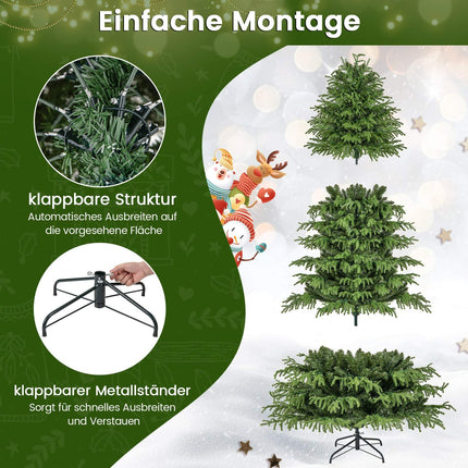 210 cm Artificial Christmas Tree with LED Lights