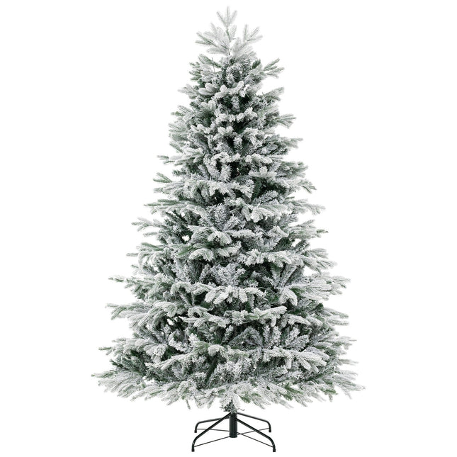 210 cm Artificial Christmas Tree with Snow and 450 LEDs