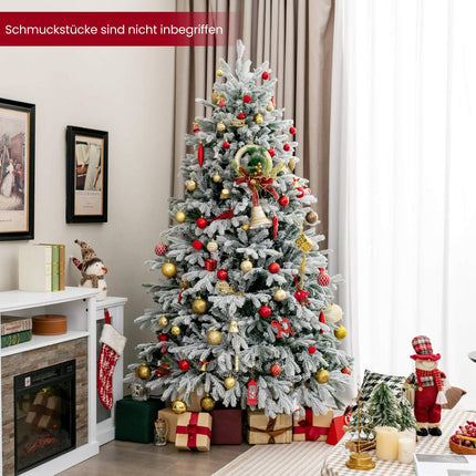 210 cm Artificial Christmas Tree with Snow and 450 LEDs