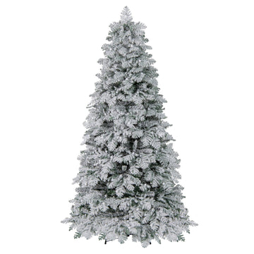 210 cm Artificial Christmas Tree with Snowy LED Lights
