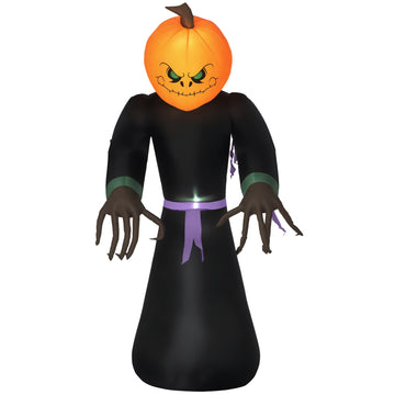 210 cm Inflatable Pumpkin Ghost with LED Lights, Outdoor Decor