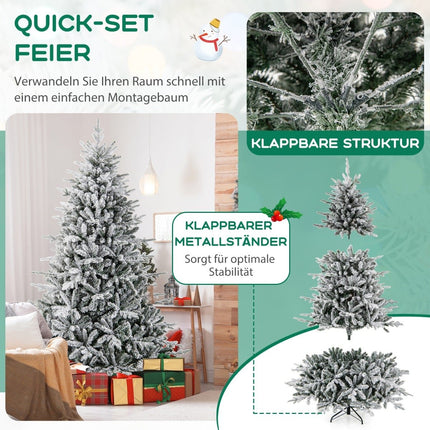 218 cm Artificial Christmas Tree with 350 LED Lights