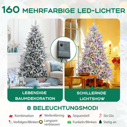 218 cm Artificial Christmas Tree with 350 LED Lights