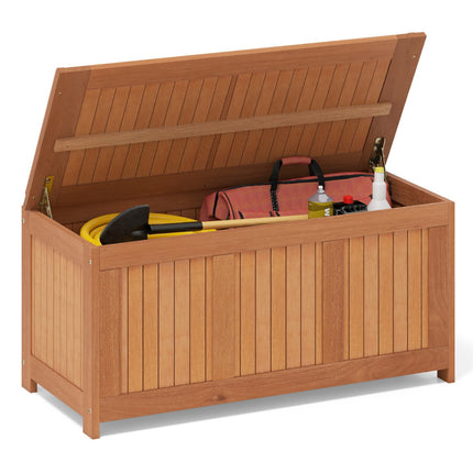 220L Wooden Garden Storage Box with Lid – Multi-Use