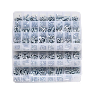 2250-Piece Bolt and Nut Assortment Kit, Metric & SAE