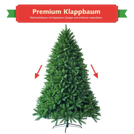 225 cm Artificial Christmas Tree, PVC Needles, Green