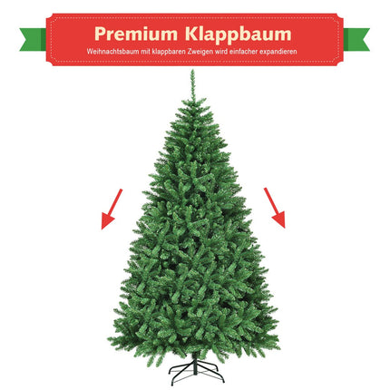 225 cm Artificial Christmas Tree with Metal Stand Artificial Tree Christmas Green