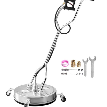 22-Inch Pressure Washer Surface Cleaner, Stainless, 4 Wheels