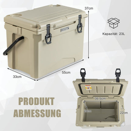 23L Portable Cooler with Bottle Opener & Handle