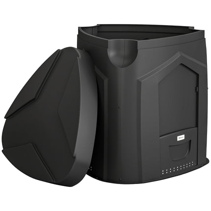240L Garden Compost Bin, Open Base, 3 Access Doors