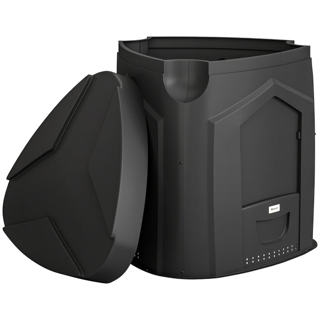 240L Garden Compost Bin, Open Base, 3 Access Doors