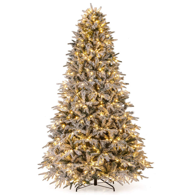 240 cm Snow-Flocked Artificial Christmas Tree, 460 LEDs