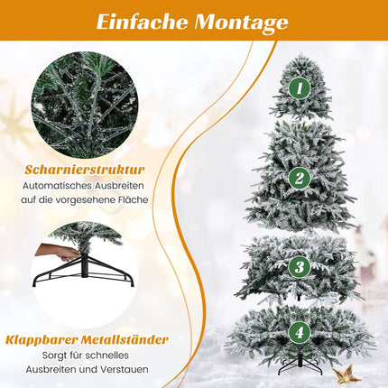 240 cm Snow-Flocked Artificial Christmas Tree, 460 LEDs