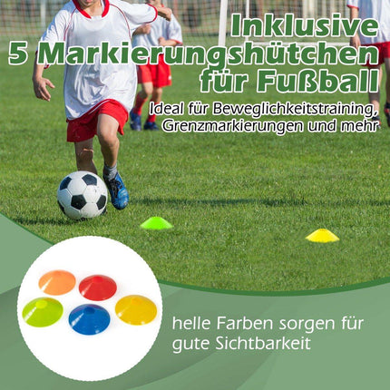 245 x 180 cm football goal with high-strength net & 6 ground spikes, weatherproof goal, football training