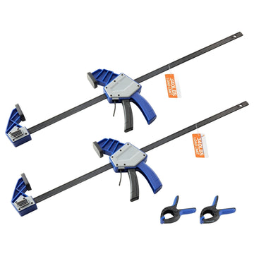 24-Inch Bar Clamps, 2-Pack One-Hand Clamp/Spreader
