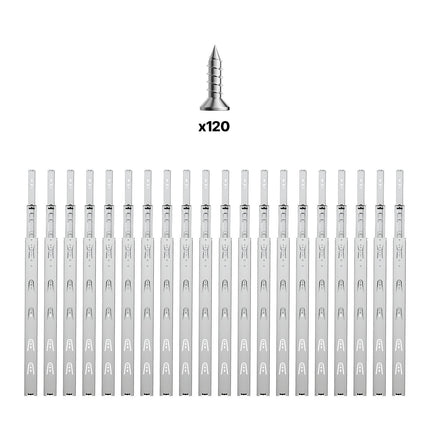 24 Inch Drawer Slides, 10 Pairs, Full Extension, 100 lb