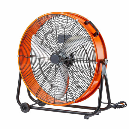 24-Inch Industrial Drum Fan, 3-Speed 8700 CFM, 360 Tilt